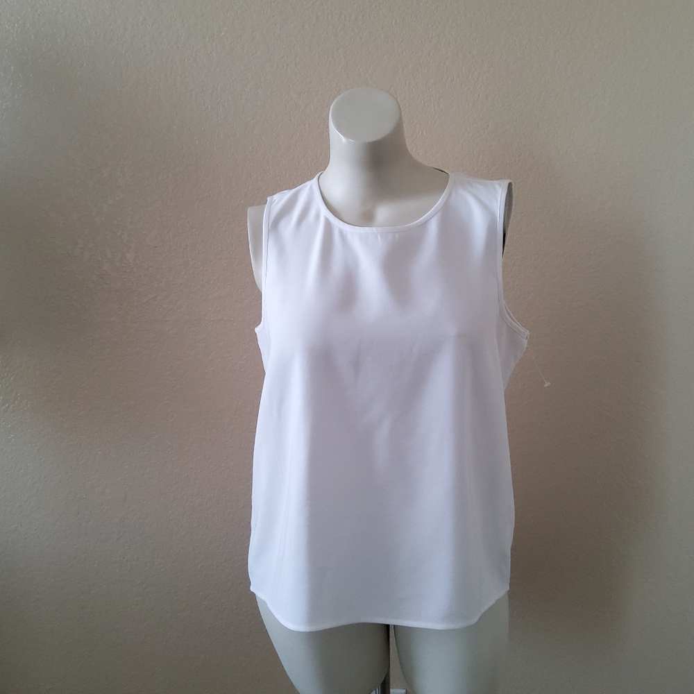 Vince Camuto Sleeveless Tank Top Size L White New